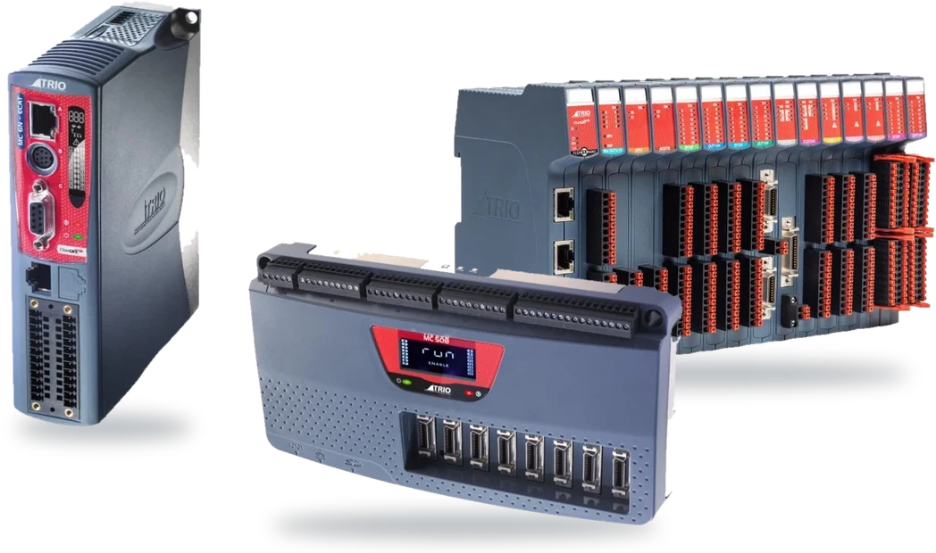 Trio MC6N-ECAT and MC508 Motion Coordinators with Flexslice I/O